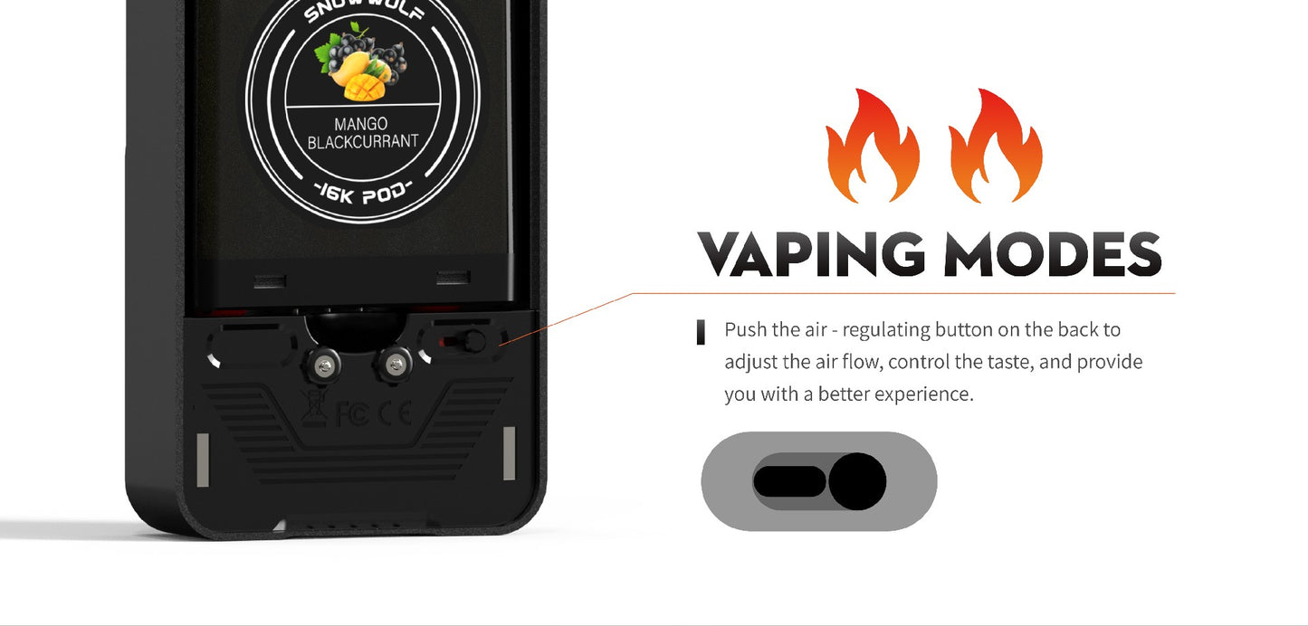 Snowwolf: Snowwolf 16000 Puffs Pre-Filled Catridge